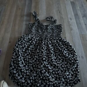 SHEIN Black and White Floral Dress